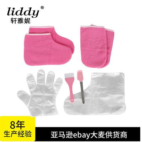 Cross-border Banafen Wax Therapy Hand and Foot Care Accessories Combination Set Velcro Cotton Insulation Hand and Foot Cover Wax Brush